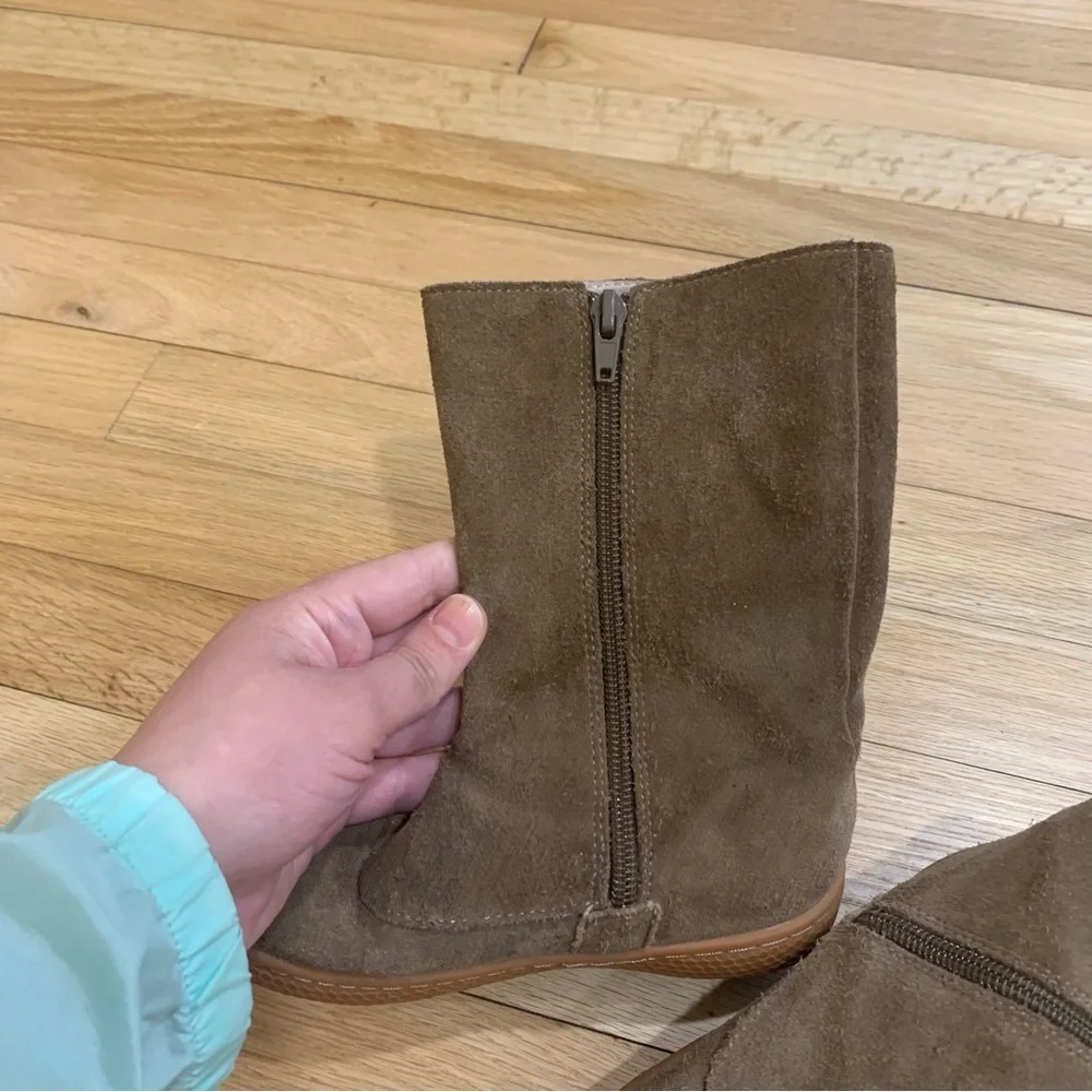 Livie and Luca Tiempo Brown Suede Boots‎ Leather Comfort Size 11M